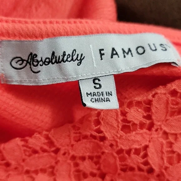 Absolutely Famous Orange Midi Dress NWT, V Neck, Sleeveless, Summer Dress - Picture 2 of 6